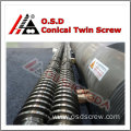 plastic extruder double screw barrel for PVC pipe and foam